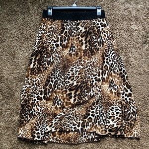 LuLaRoe Lola Leopard Skirt, Size Medium